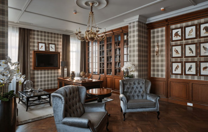 wallpaper in a cage in the interior