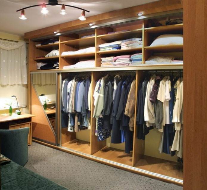 wardrobe with linen and clothes wardrobe with linen and clothes