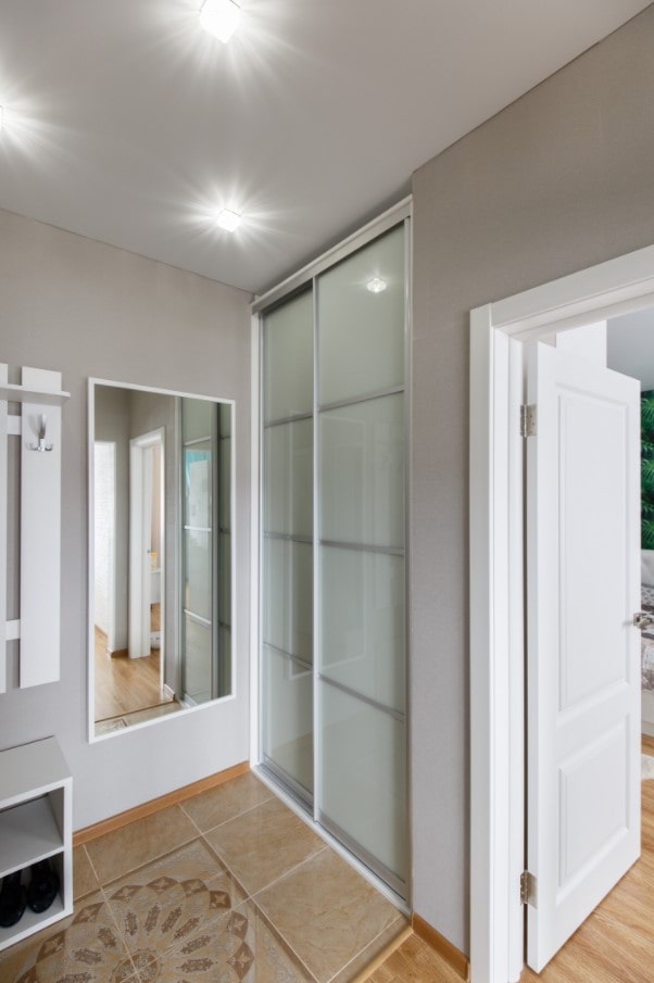 cabinet in a niche in the hallway cabinet in a niche in the hallway