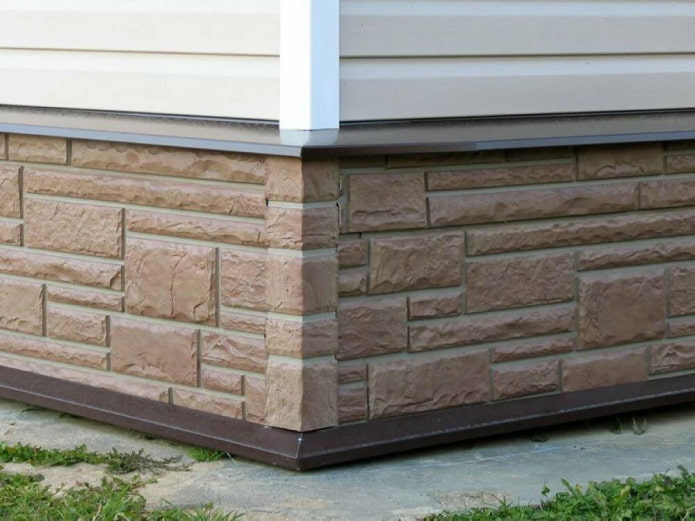 basement siding under a stone