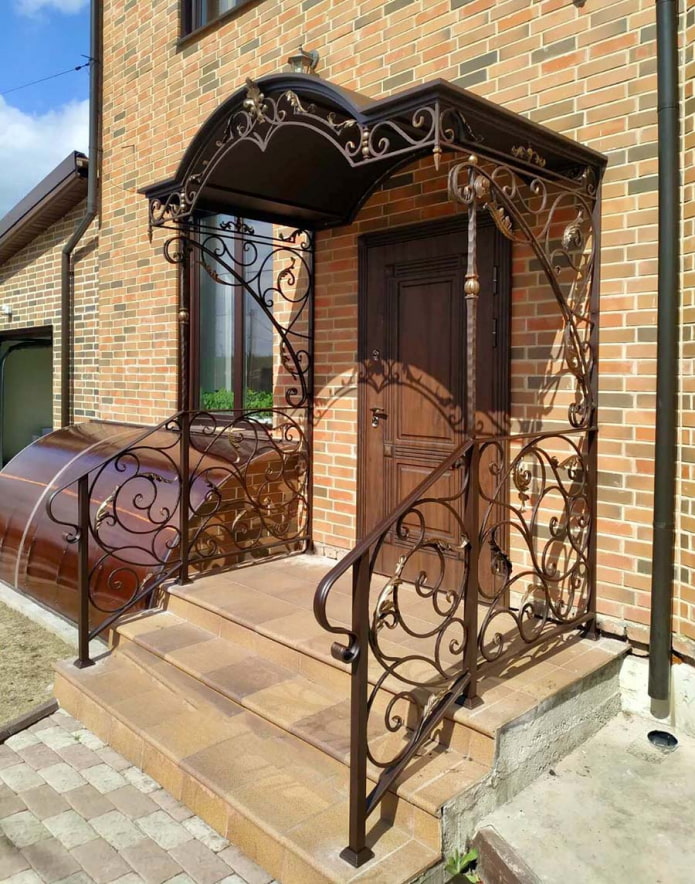 forged visor with railing forged visor with railing