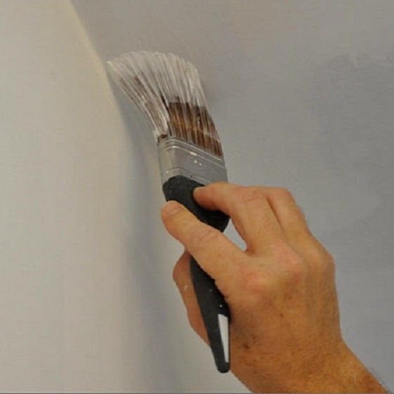 Paint the corners with a brush Paint the corners with a brush