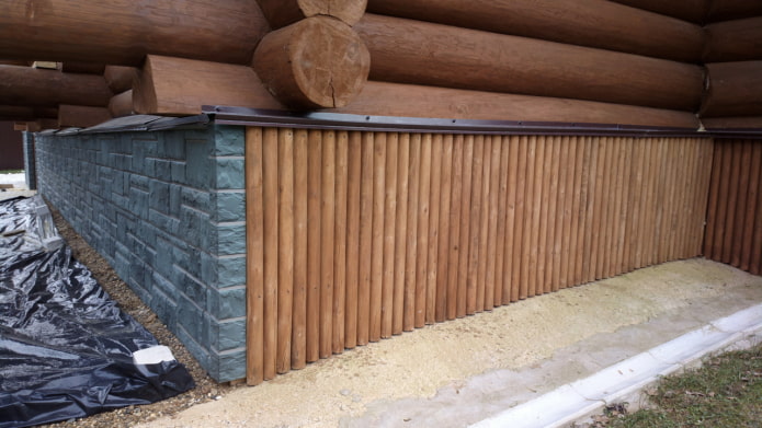 finishing the house outside with wood finishing the house outside with wood