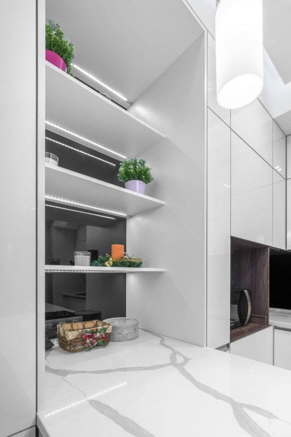 lighting of shelves in the kitchen lighting of shelves in the kitchen