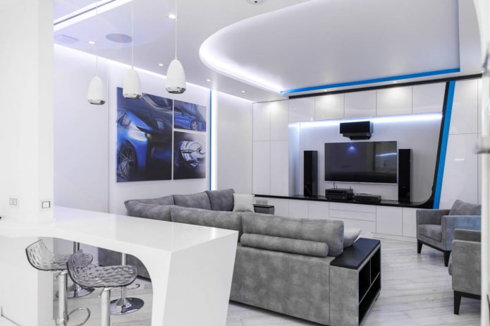 living room with decorative lighting living room with decorative lighting