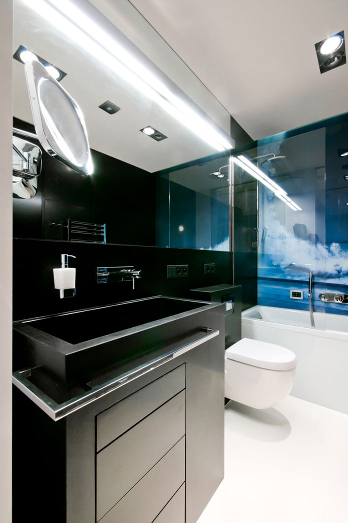 black color in the bathroom black color in the bathroom