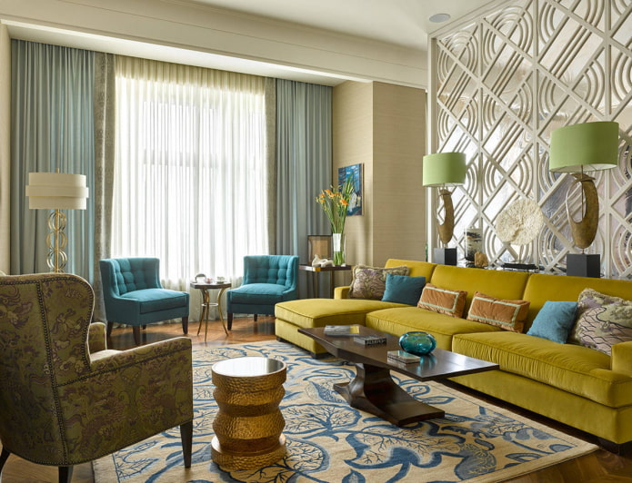 living room with yellow-green and turquoise accents living room with yellow-green and turquoise accents