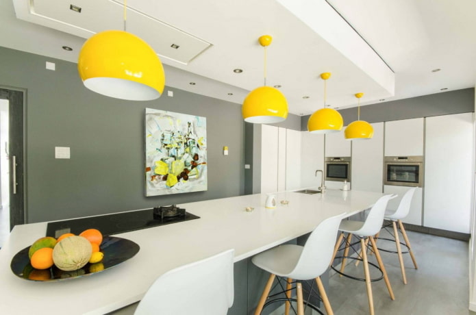 yellow pendant lamps in the kitchen yellow pendant lamps in the kitchen