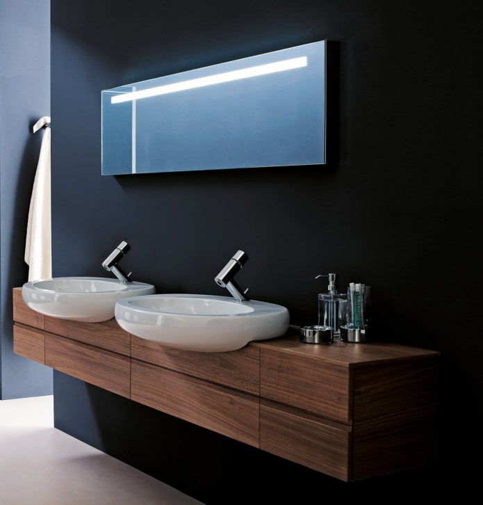 semi-recessed washbasins