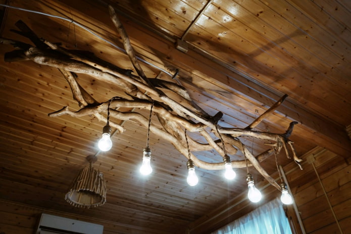 original wooden chandelier made of branches original wooden chandelier made of branches