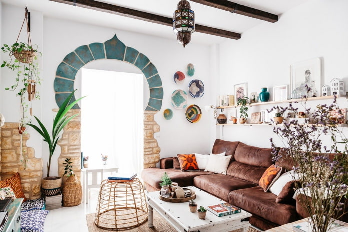 boho style living room