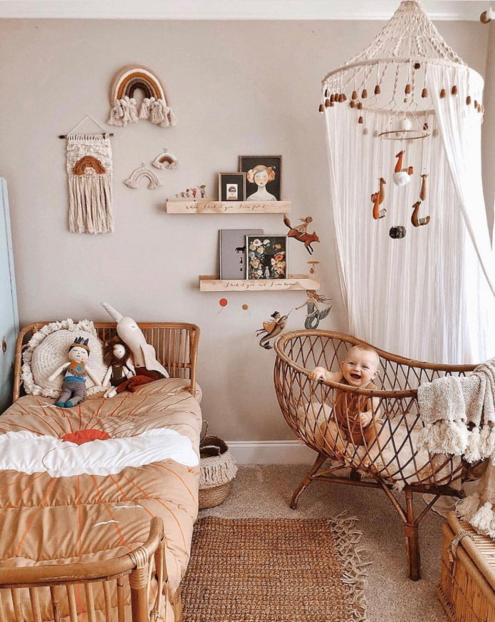 nursery in warm colors