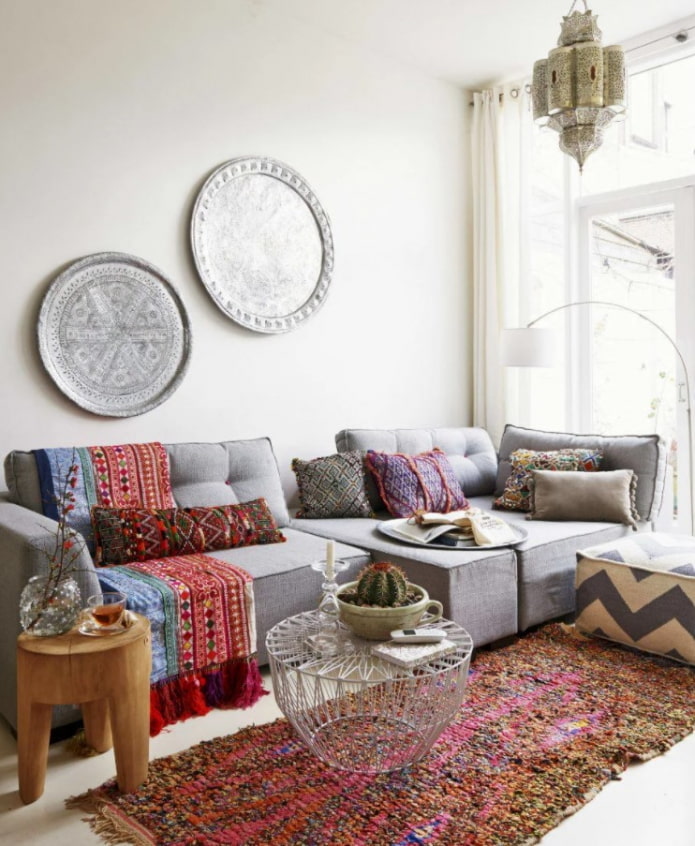 modular sofa in the interior