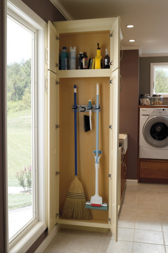 closet in the bathroom