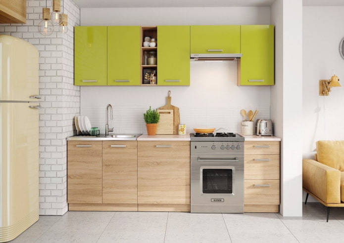 kitchen oak sonoma with colored fronts kitchen oak sonoma with colored fronts