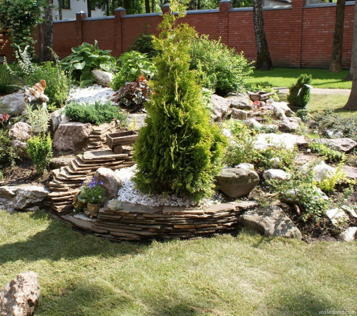 rock garden from slate