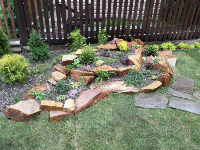 rock garden in the garden