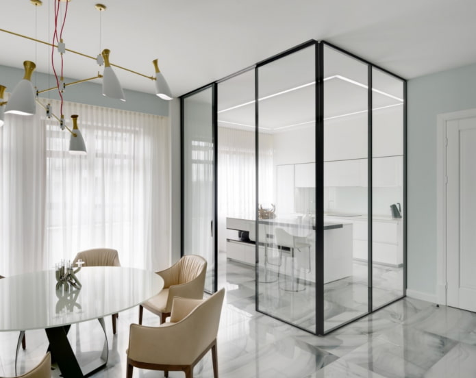 living room kitchen zoning