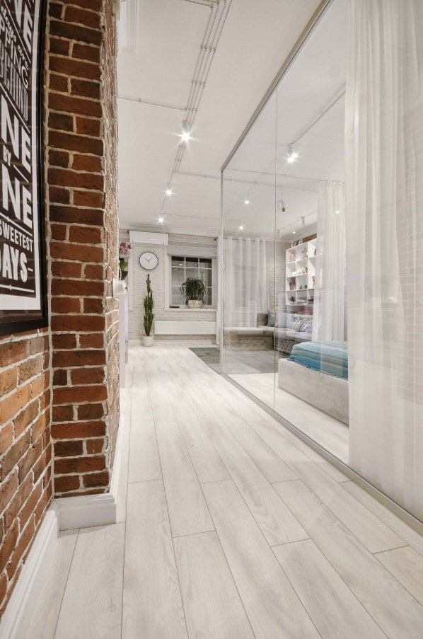 glass walls in the interior