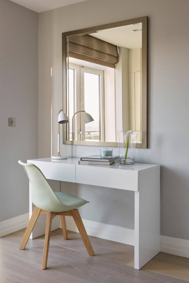 glass vase in the interior