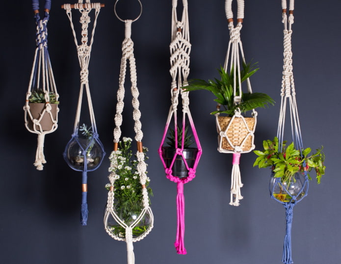 Macrame pots Macrame pots