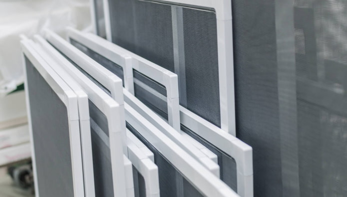 mosquito net on the frame