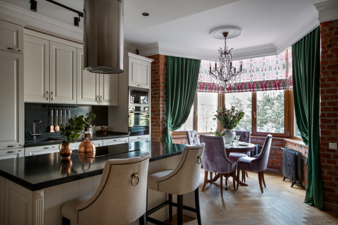 Emerald curtains and bricks Emerald curtains and bricks