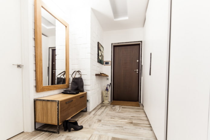 hallway with white walls