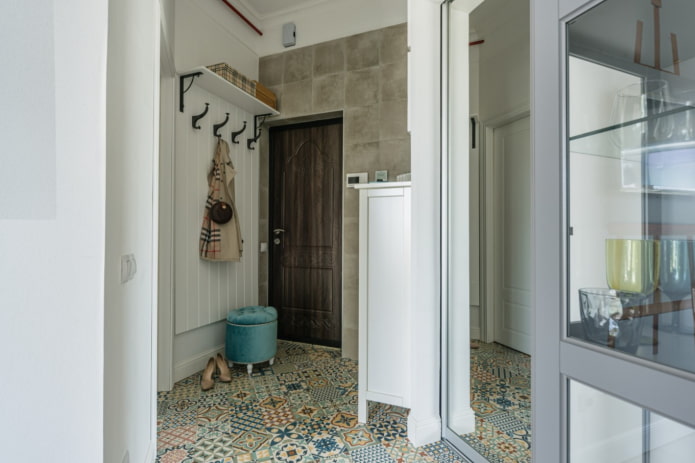 small hallway with light walls