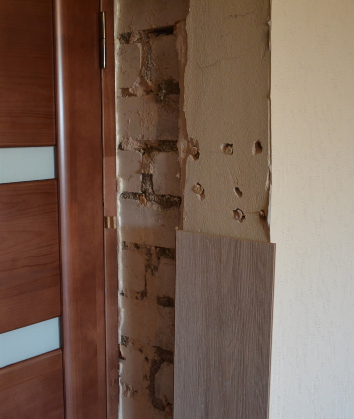 finishing of slopes with laminate