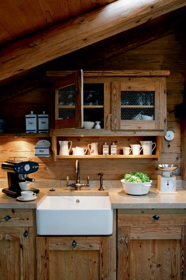 chalet style kitchen decor