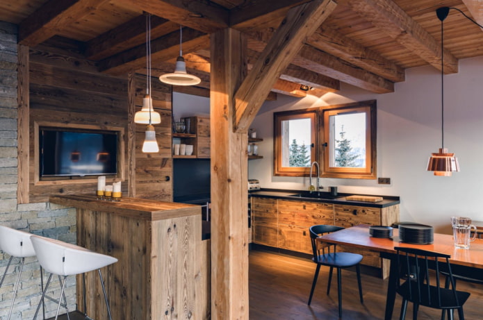 u-shaped kitchen set