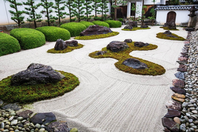 Japanese rock garden in the country Japanese rock garden in the country