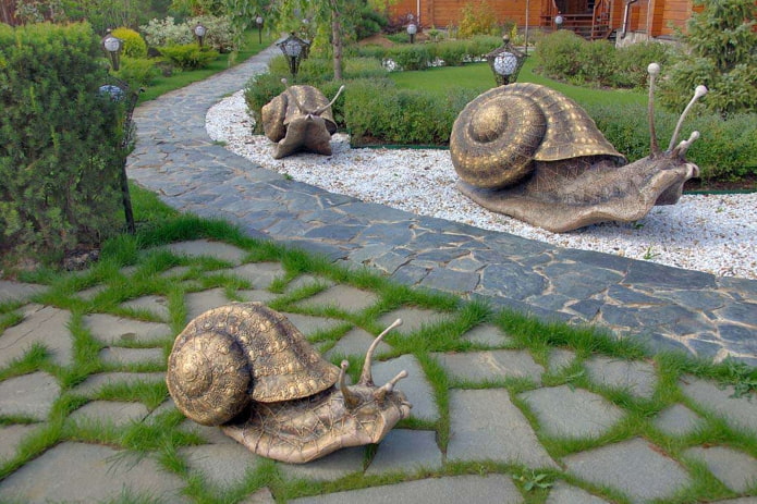 snail sculptures in landscape design snail sculptures in landscape design