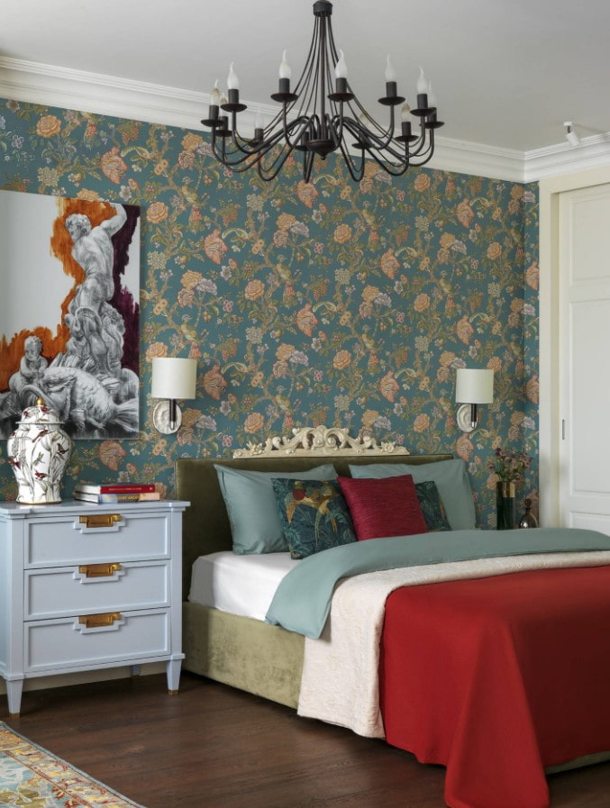 floral wallpaper in the bedroom floral wallpaper in the bedroom