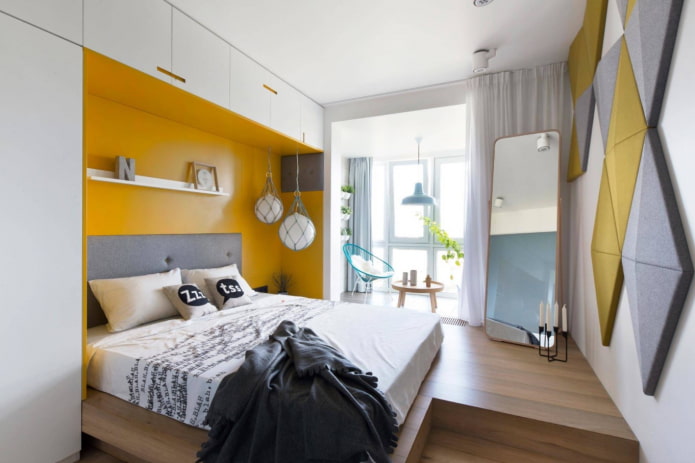 wardrobe in the bedroom with a niche wardrobe in the bedroom with a niche