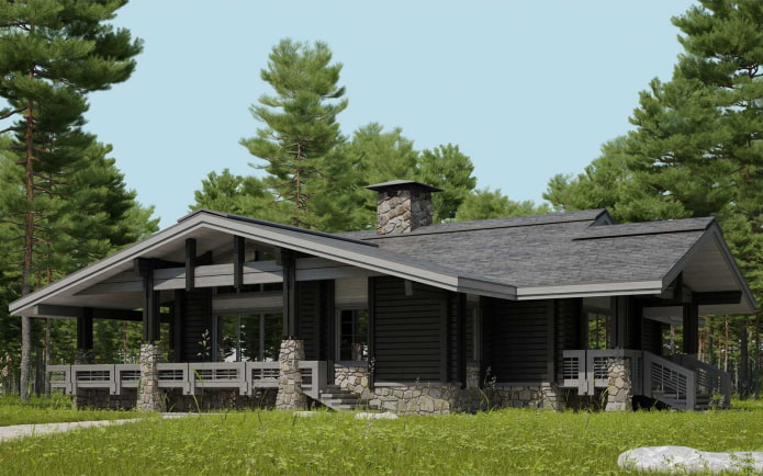 one storey chalet style house one storey chalet style house