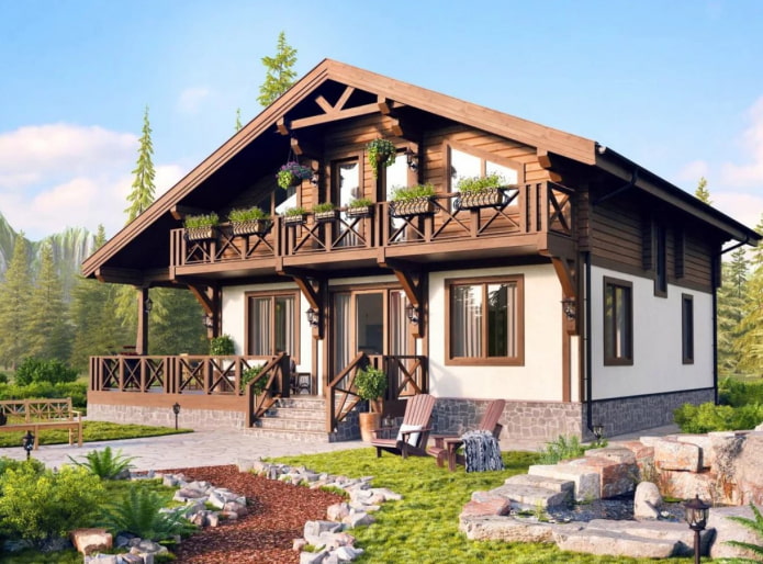 house with balcony and terrace house with balcony and terrace