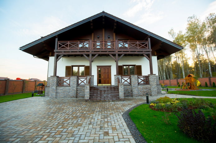 house with plastered facade house with plastered facade