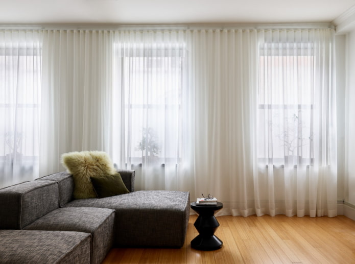 Tulle for three windows Tulle for three windows