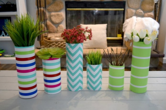 homemade vases from wallpaper homemade vases from wallpaper