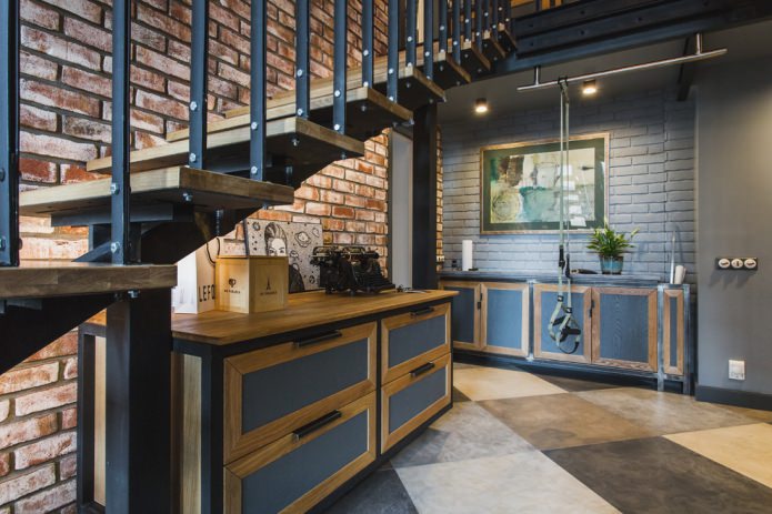 Curbstone under the stairs Curbstone under the stairs