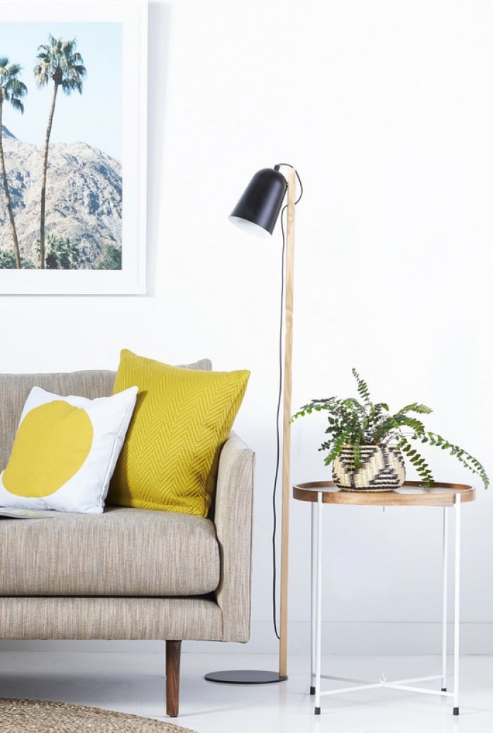 Single-legged straight floor lamp stand Single-legged straight floor lamp stand