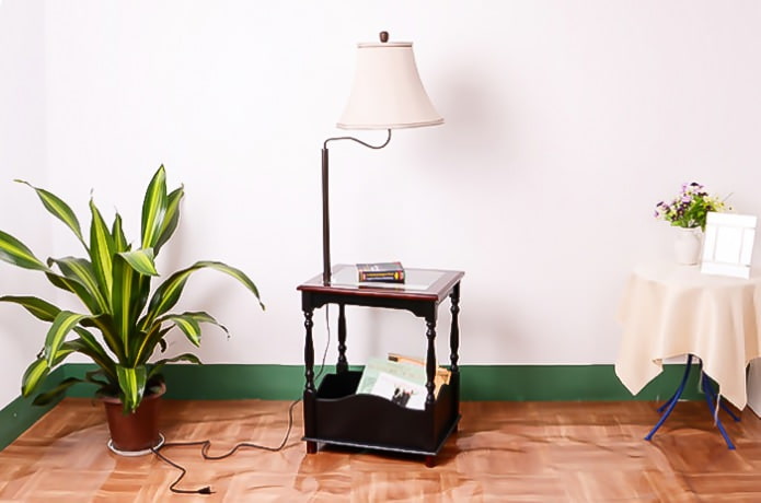 Floor lamp-magazine rack Floor lamp-magazine rack
