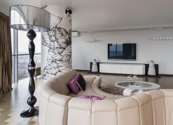 floor lamp with black lacquered leg floor lamp with black lacquered leg