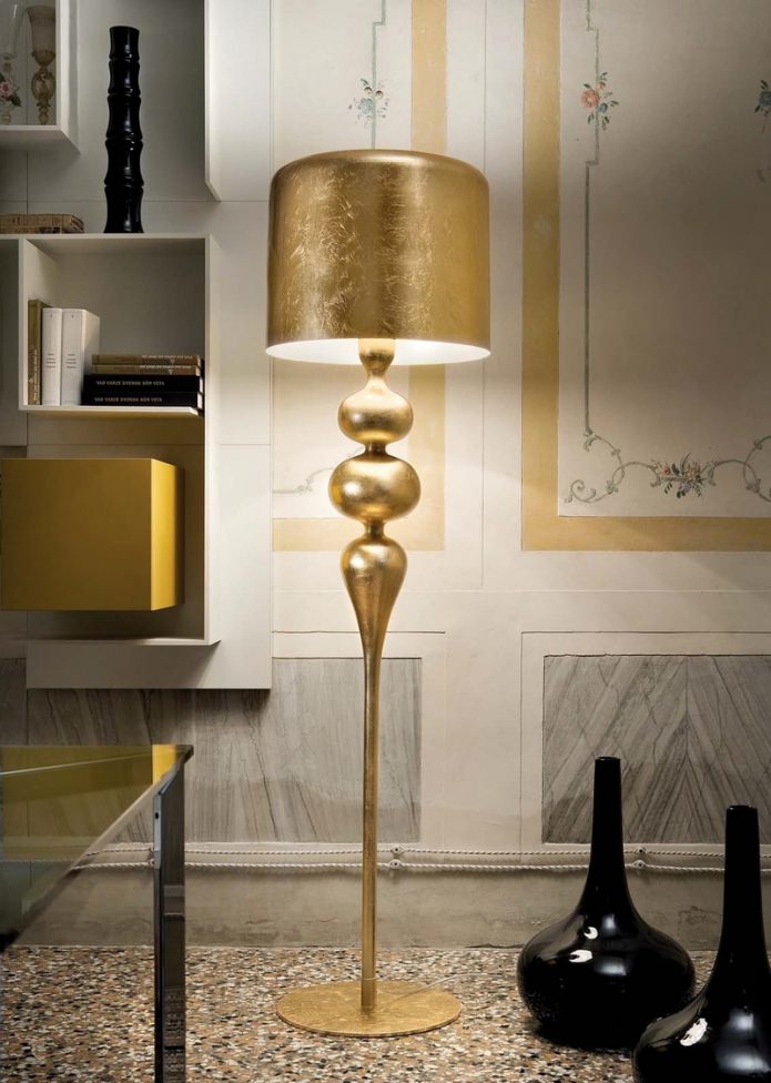 Gold floor lamp Gold floor lamp