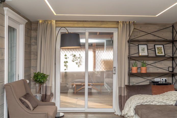 Sliding structure inside the doorway Sliding structure inside the doorway