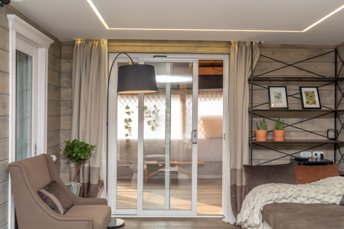 Sliding structure inside the doorway Sliding structure inside the doorway