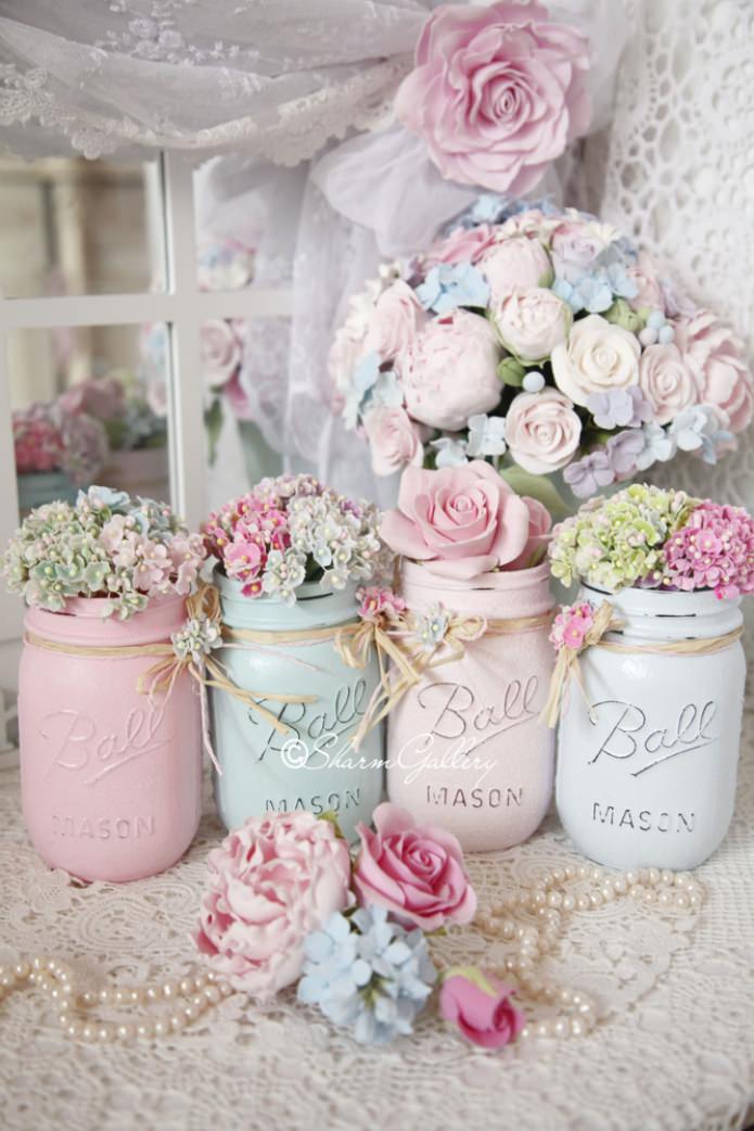 shabby chic jars