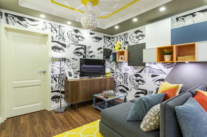 photomurals in the style of pop art